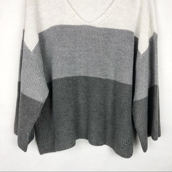 Anthropologie Ribbed Color Block Slouchy Sweater L - Picture 6 of 14
